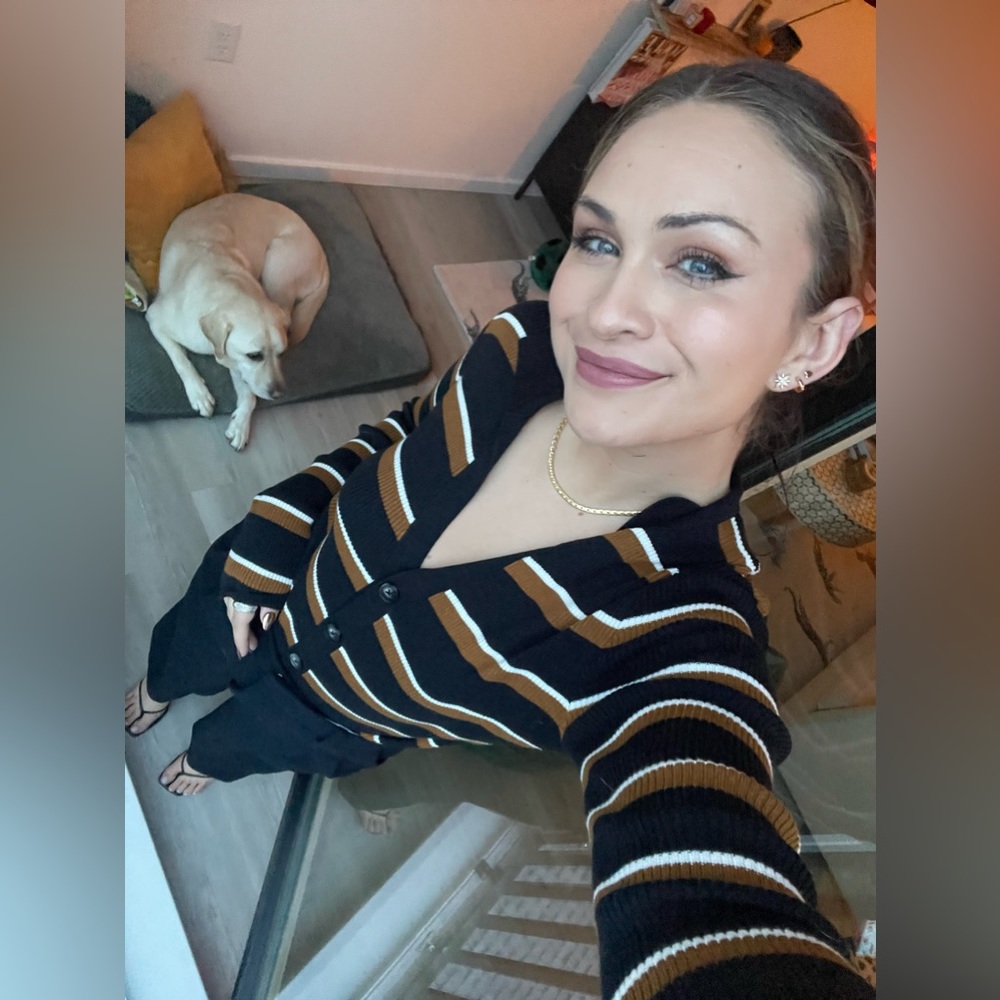 Striped collared shirt